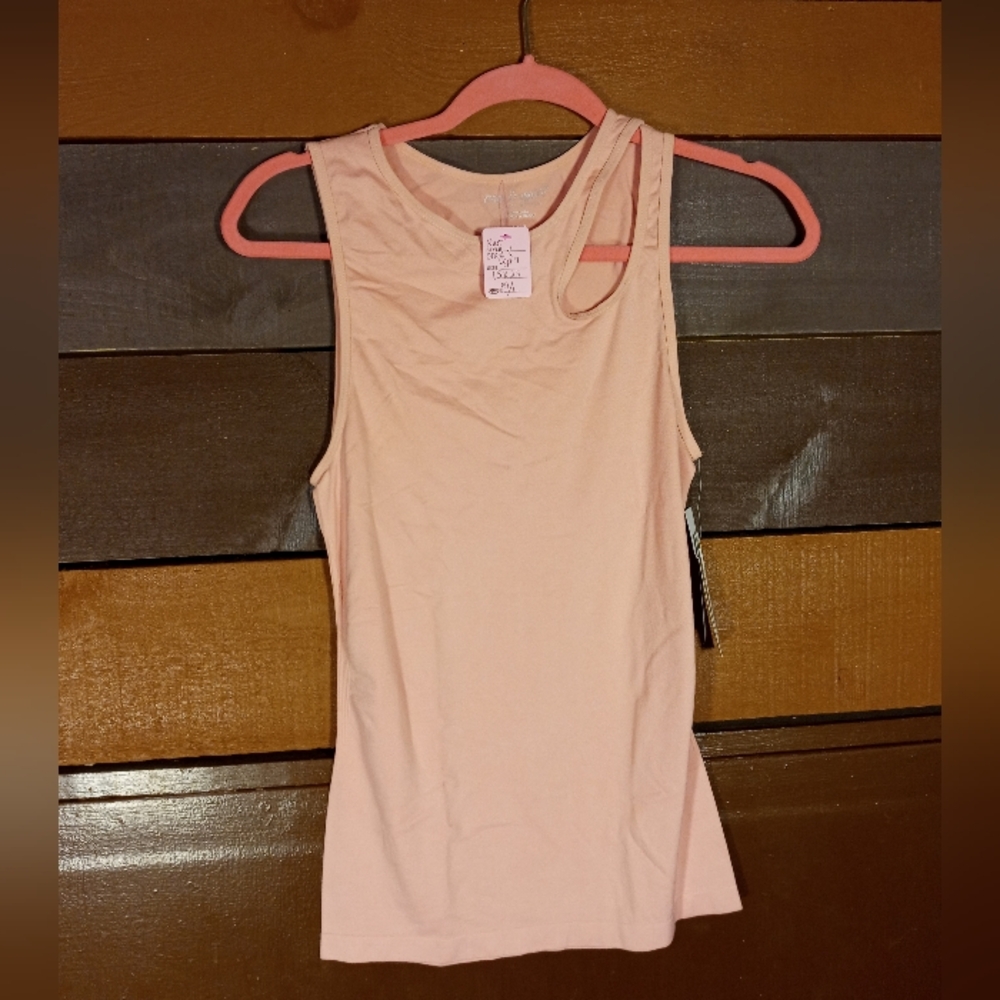 NWT Medium/Large Once & Again Pink Shaper/Tank Top Super Sexy Left Shoulder